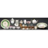 Miscellaneous English and Continental pottery and porcelain, 19th c and later, to include an