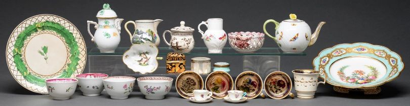 Miscellaneous English and Continental pottery and porcelain, 19th c and later, to include an