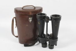 Barr and Stroud 7x CF41 military binoculars in brown leather case.