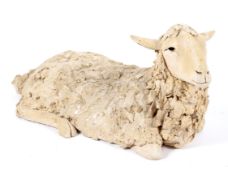 A biscuit sculpture of a ram attributed to Henry H Clyne (1930-2006), circa 1950s.