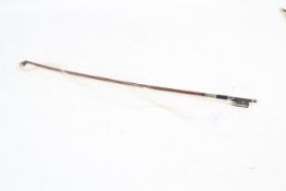 A German nickel mounted violin bow by W Seifert.