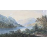 L Lewis (late 19th/early 20th century), Highland Loch Landscape, watercolour.