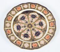 A 1913 Royal Crown Derby Imari pattern plate. Printed red marks, pattern number 1126,