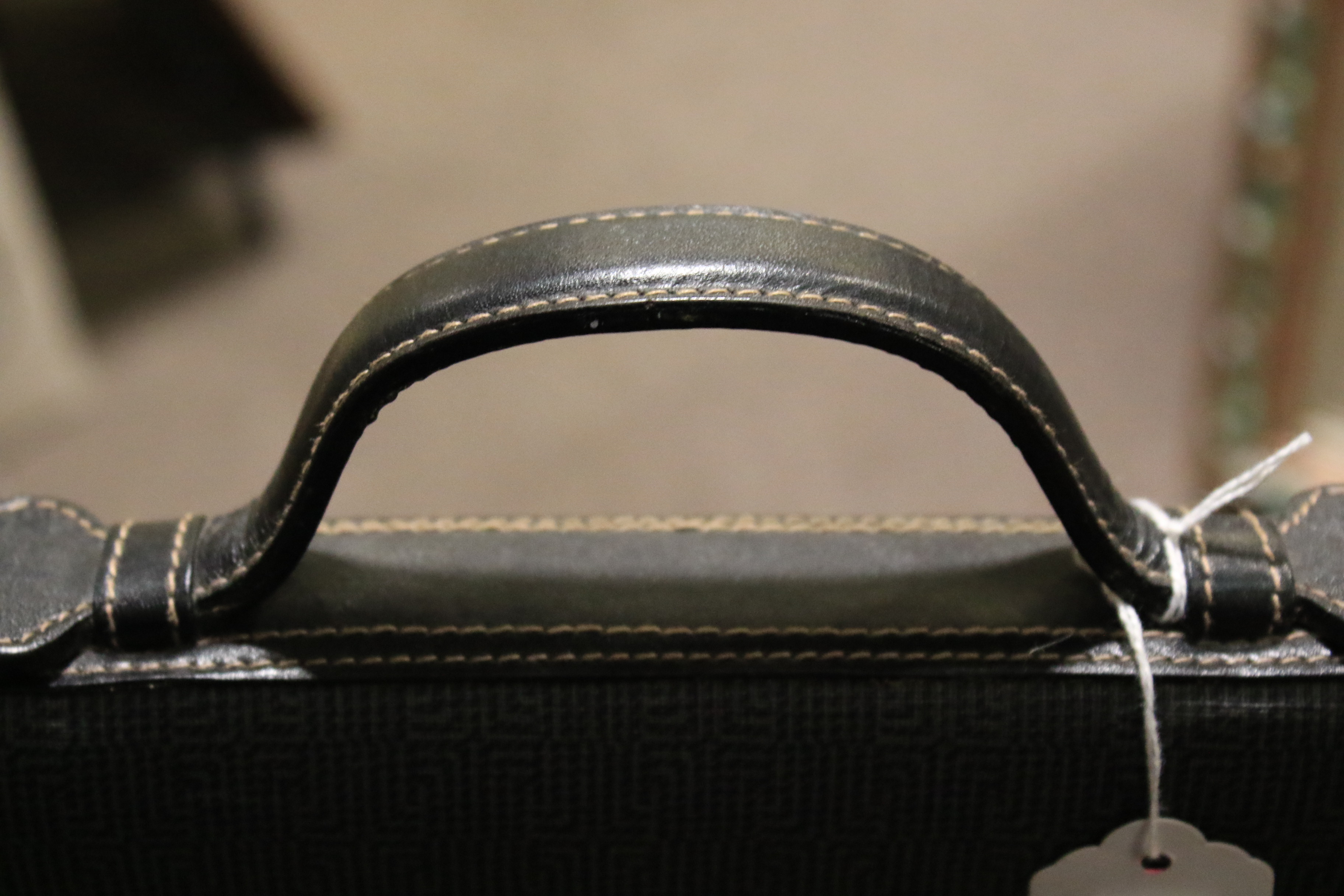 A Lanvin black leather satchel and a vintage ladies Widegate leather purse. - Image 13 of 16