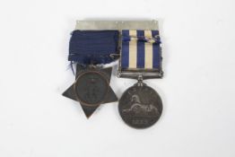 An Egypt 1882 medal and Khedive star.