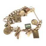 A 9ct gold charm bracelet.