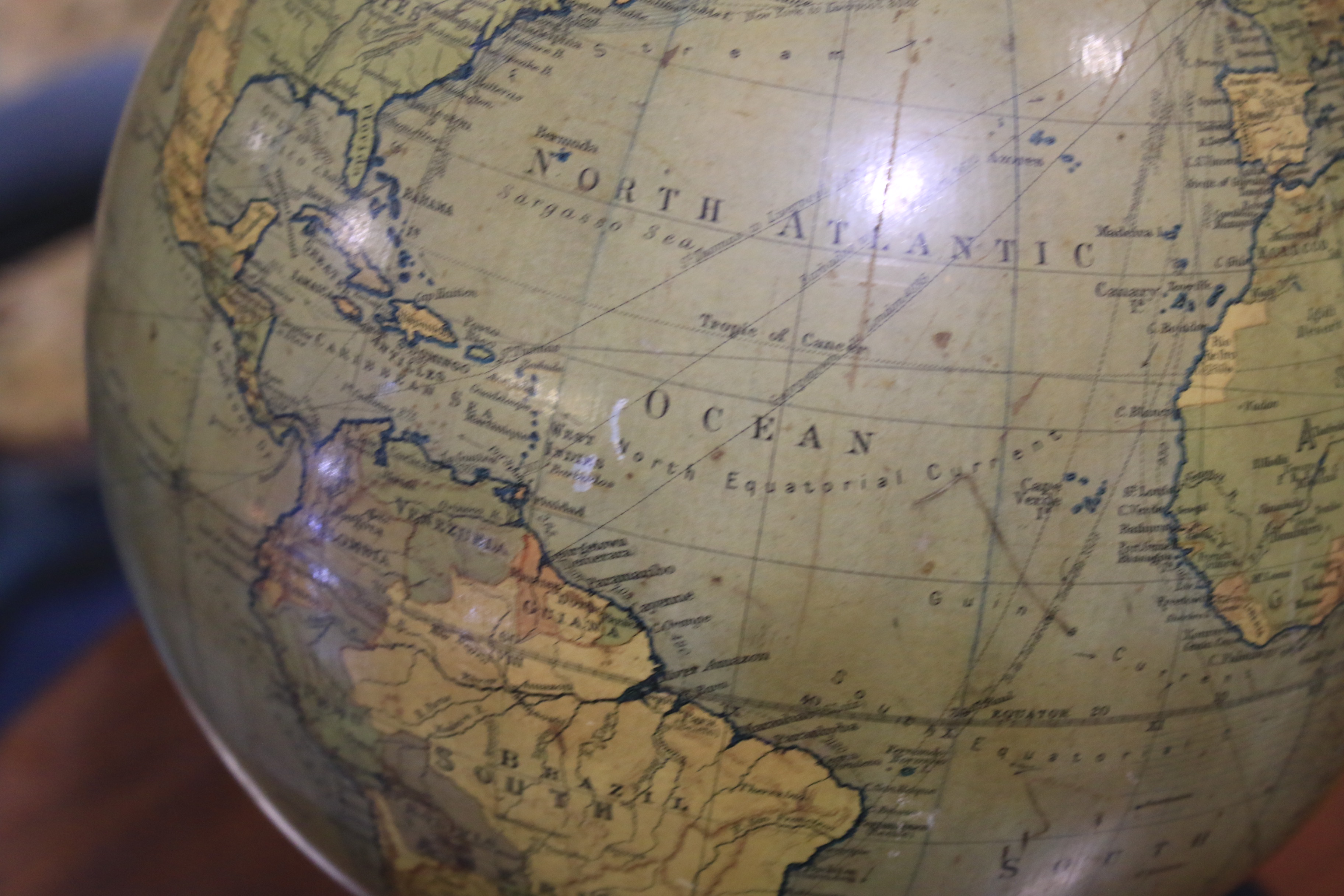 An early 20th century Philip's 9 inch terrestrial globe on ebonised stand. - Image 11 of 12