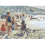 Ray Denton (1939), Looking at the Sea, Sennen, oil on board.