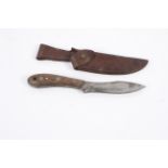 D H Russel Grohmann belt knife with original leather sheath.