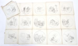 A Cadman (late 19th Century), twenty-one pen and ink drawings