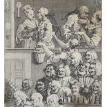 After William Hogarth (1697-1764), The Laughing Audience, engraving.