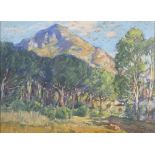 Mid-20th Century School, Lions Head, Cape Town, pastel.