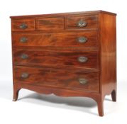 A 19th century mahogany chest of drawers.