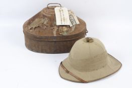 A 1930s British pith helmet.