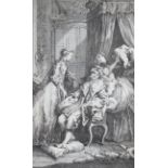 Laurent Cars (1699-1771) engraving after Francois Boucher (1703-1770). Le Malade Imaginaire.