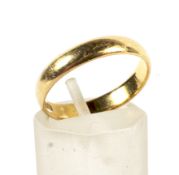 A 22ct gold wedding band, 3.4 grams, size L.