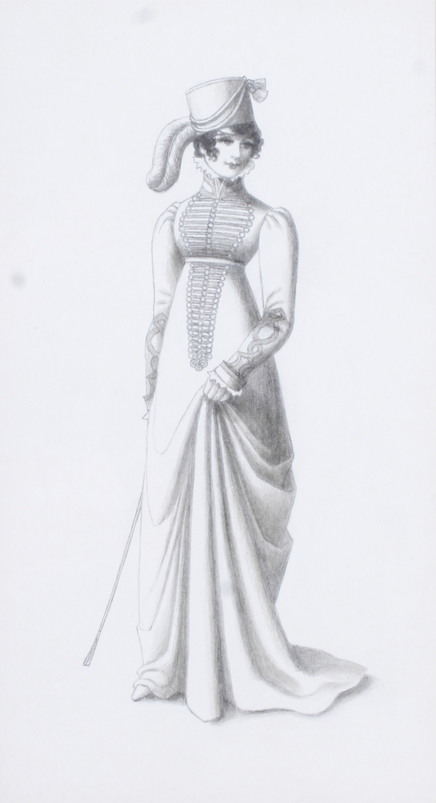 Arthur Barbosa (1908-1995), Portrait of a Lady, pencil.