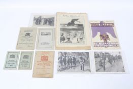 A collection of military related ephemera.