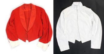 A 43rd/52nd army red dress mess jacket and white mess jacket.