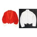 A 43rd/52nd army red dress mess jacket and white mess jacket.