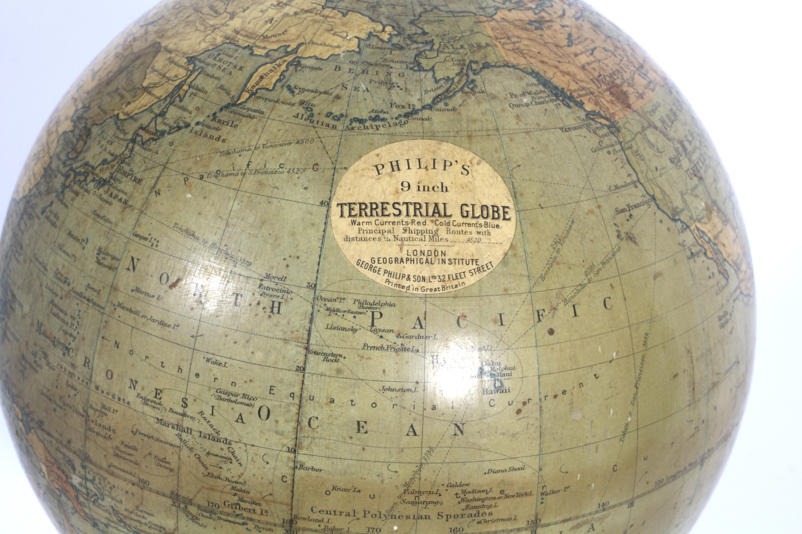 An early 20th century Philip's 9 inch terrestrial globe on ebonised stand. - Image 2 of 12