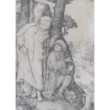 After Lucas Van Leyden (active c.1494-1533), Susanna and the Two Eiders, engraving.