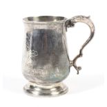 A George III silver mug.