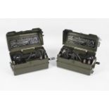 Two military field telephone sets "J" YA 7815 in original field cases.