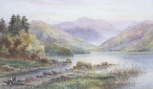 Ralph Morley (late 19th/early 20th century), Loch Landscape, watercolour on paper.