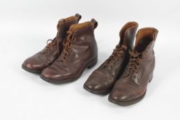 Two pairs of early 20th century leather boots.