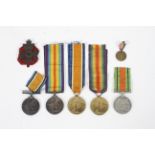 A collection of WWI and WWII medals.