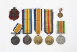 A collection of WWI and WWII medals.