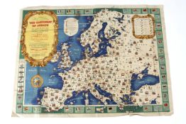 National Savings Poster picture map of Europe. 1938, printed by Madron, Son and Hall