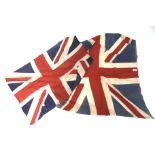 Two 20th century fabric Union flags.