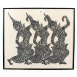 A print depicting three Thai dancers. 55cm x 47.