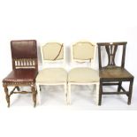 Four 19th and 20th century chairs.