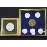 Two framed collections of plaster seals.,19th century and later.