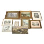 Eight assorted mostly 19th Century framed watercolours.
