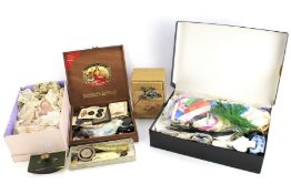A quantity of haberdashery and sewing equipment.