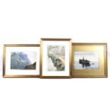 Three framed prints. Comprising: A.