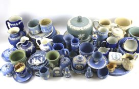 A large quantity of jasperware.