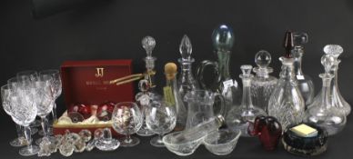 A collection of assorted glassware.