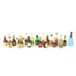 An assortment of alcohol miniatures.