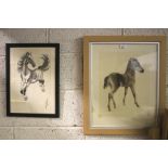 Two 20th century horse prints. Comprising a signed print, 39.