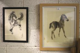 Two 20th century horse prints. Comprising a signed print, 39.