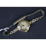 A 9ct gold cased ladies watch.