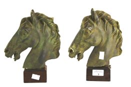 Two horses' heads.