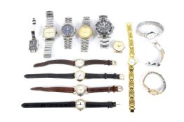 An assortment of ladies and gentleman's watches.