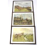 A set of three horse riding prints. Charles Simpson.