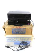 A Musical fidelity E60 cd player s/nCG09172 plus a Sherwood compact cassette player
